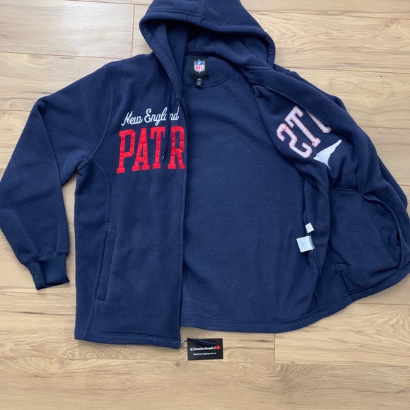 🔹New England Patriots Fill-Zip Hoodie (Sz L) - Picture 2 of 8